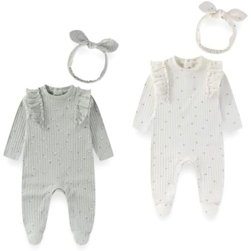 Long Sleeve Baby Footies With Accessories Cotton Unisex Infant Romper New born Clothes For Boys Girls 0–12 Months