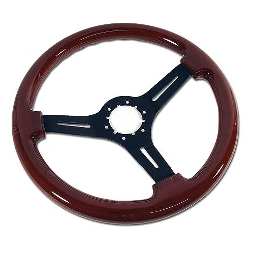 Mahogany Steering Wheel W/Black Spokes For 1968-1982 C3 Corvette