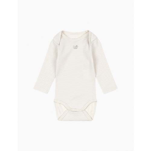 Fio Stripe Bodysuit in Tea Stripe Gray Dawn