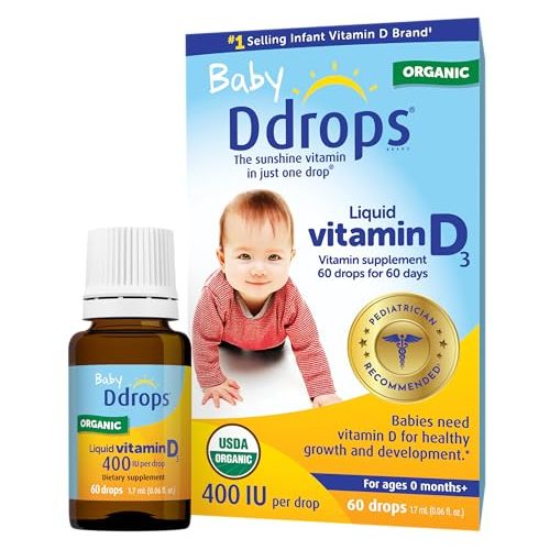 Ddrops Baby 400 IU, Vitamin D, 60 Drops 1.7mL (0.06 Fl. Oz (Pack of 1))
