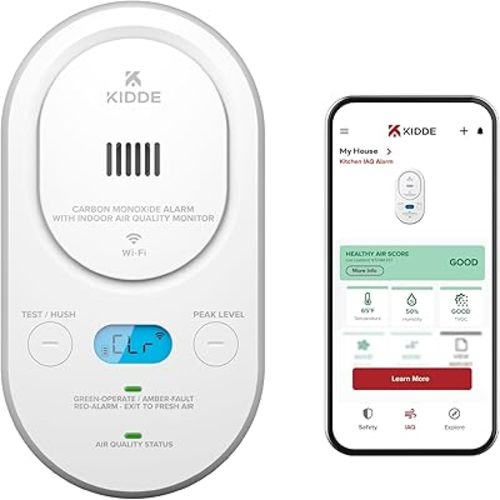 Kidde Smart CO Detector + Indoor Air Quality, Plug-in & AA Battery, COPDLQW