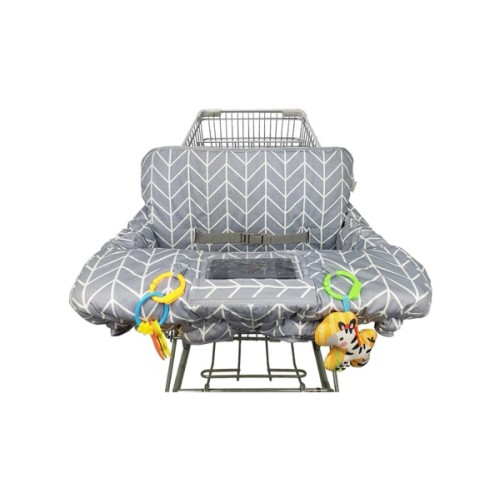 Shopping Cart Cover for Baby ICOPUCA Cotton High Chair Cover, Reversible, Machine Washable for Infant, Toddler, Boy or Girl (Grey Arrow Print)