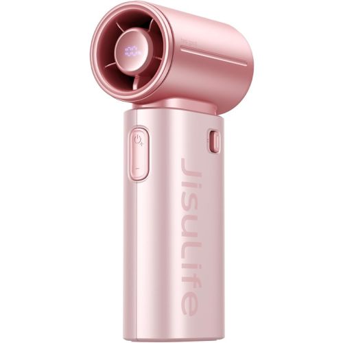 JISULIFE Handheld Fan Life9S - Sleek Chrome: Turbo Power, 22 Hours Cooling