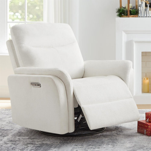 Red Barrel Studio® 37" Upholstered 3 In 1 Swivel Glider Power Recliner & Reviews | Wayfair