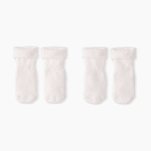 Hanna Andersson 2-Pack Baby Socks - White, 0-6 Months