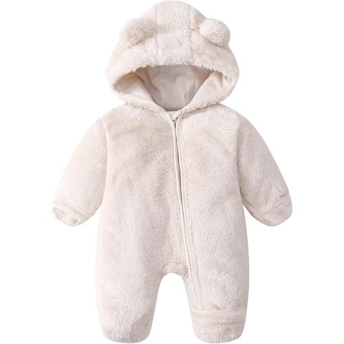 Newborn Baby Boy Snowsuit Toddler Girl Infant Fleece Winter Coat | LECHARMEBB