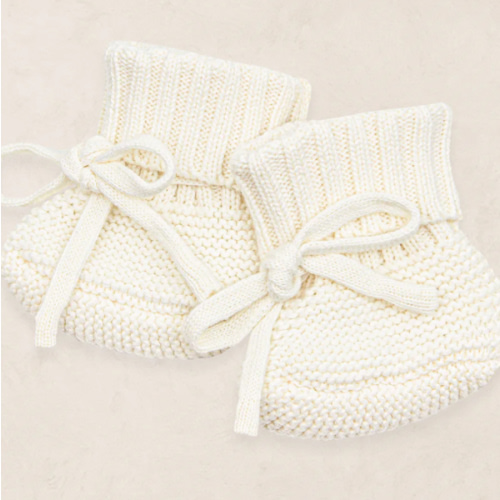 Knit Booties - Ivory