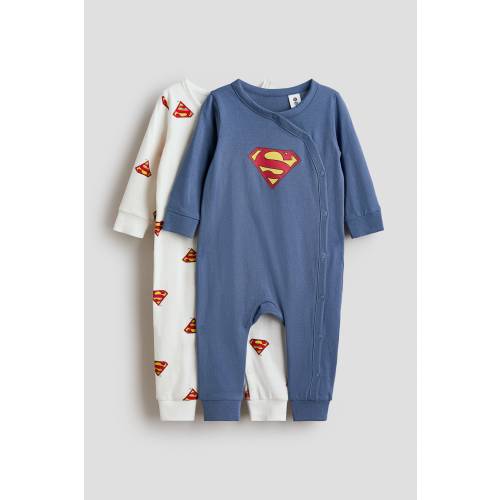 2-PACK PRINTED COTTON PAJAMA JUMPSUITS