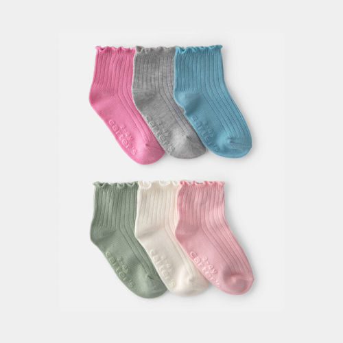 6-Pack Lettuce Edge Ankle Socks