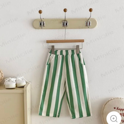 12-18 months GREEN!! Baby Toddler Vertical Striped Elastic Waist Pants
