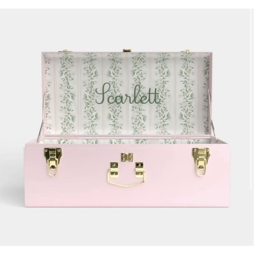 Petite Trunk - Pink - Darling Dogwood / Embroidery