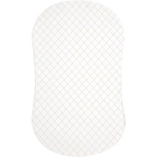 HALO BassiNest Fitted Sheet – 100% Cotton, Soft and Breathable Bassinet Sheet for Babies, 30” x 16” Pre-Shrunk Sheet, Nautical Net
