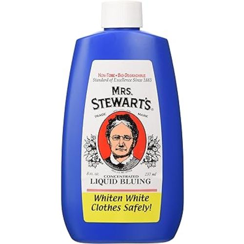 Mrs. Stewart's Concentrated Liquid Bluing, Non Toxic Laundry Whitener, 8-ounce Bottle (Pack of 2)