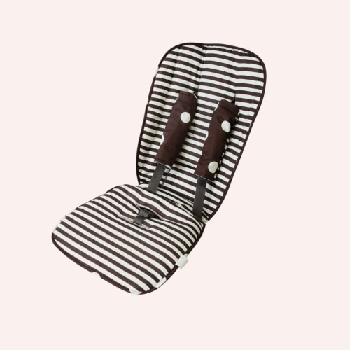 Pram Liner - Chocolate Polka Dot/Stripe
