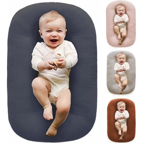 Baby Lounger 0-24 Months 100% Cotton Soft & Breathable(Gray)