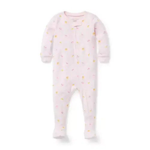 Baby Pink Blossom Fruit Baby Organic Cotton Fruit Footed Pajama by Janie and Jack