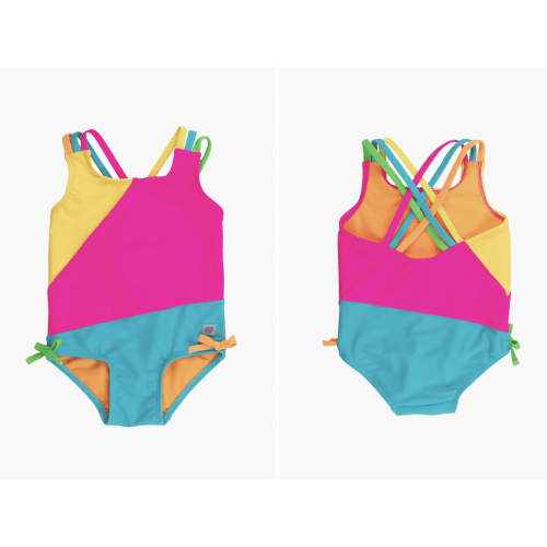 UPF50+ Sun Protected Color Block Cross-Back One Piece Swimsuit, Alternate, color, Neon Color Block
UPF50+ Sun Protected Color Block Cross-Back One Piece Swimsuit
