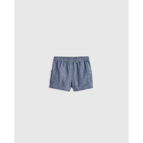 Girls Pull On Chambray Denim Short - Baby in Chambray