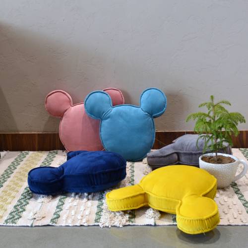 Velvet mickey pillow, velvet decorative mini mouse cushion , Disney inspired pillow, mickey mouse cushion, kids pillow