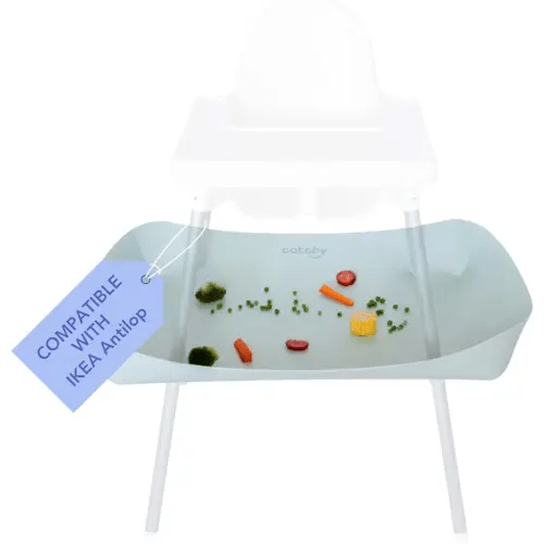 CATCHY -Food Catcher-Compatible with IKEA Antilop High Chair + 11 Other High Chairs- Highchair Sold Separately -Baby & Toddler Food & Mess Catcher-Premium Linen Inspired - Under High Chair Accessory