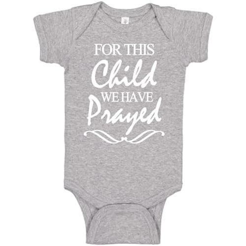 Reaxion Cute For This Child We Have Prayed Pregnancy Announcement or Baptism Christening Clothes
