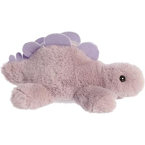 Aurora® Adorable Mini Flopsie™ Stegosaurus Stuffed Animal - Playful Ease - Timeless Companions - Purple 8 Inches