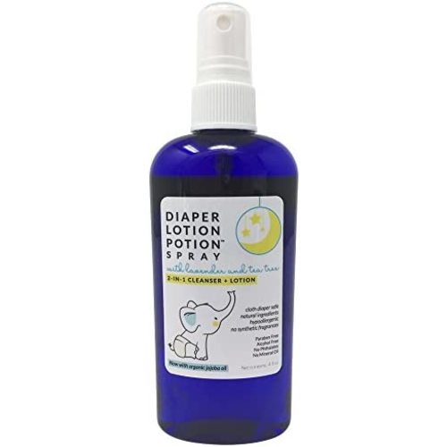 Diaper Lotion Potion Spray - All Natural Diaper Rash Guard for Your Baby’s Bottom - Healing and Soothing Antibacterial 2-in-1 Cleanser and Lotion with Lavender and Tea Tree Essential Oils