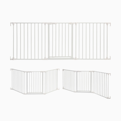 Dreambaby Discovery 3 Panel 76.5" Wide Adjustable Baby Gate - White