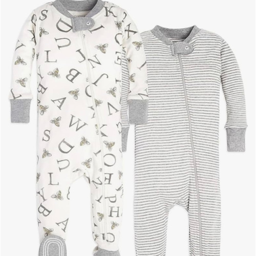 Burt's Bees Baby baby-boys Sleeper Pjs, 100% Organic Cotton, One-piece Footie, Zip Up Jumpsuit, Snug Fit Pajamas