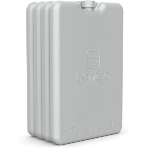 Bentgo Ice Lunch Chillers - Ultra-Thin Ice Packs Perfect for Everyday Use in Lunch Bags, Lunch Boxes and Coolers - 4 Pack (Gray)