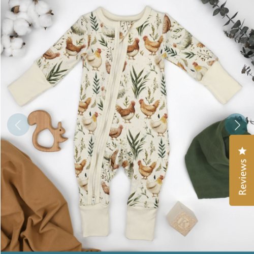 Organic Cotton Baby Pajamas 2-Way Zip Front Zipper Sleeper, Chicory – Earthy