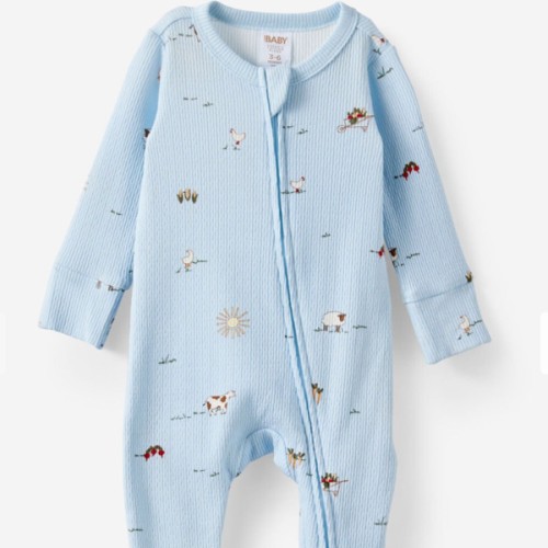 Littlie Organic Long Sleeve Zip All In One Romper