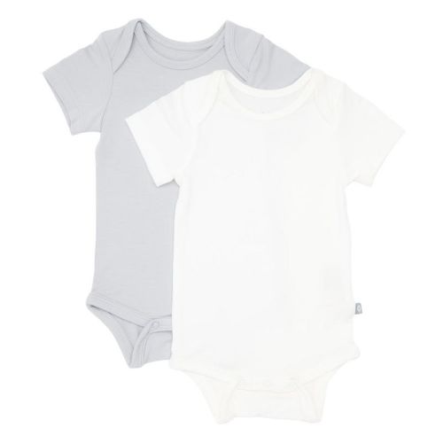 Kyte Baby 2-Pack Short Sleeve Bodysuit in Cloud and Storm