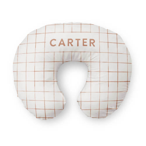 Personalized Nursing Pillow Covers | Camel Grid
