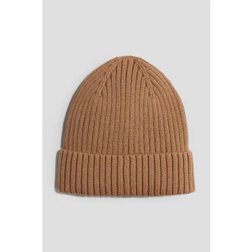 RIB-KNIT BEANIE