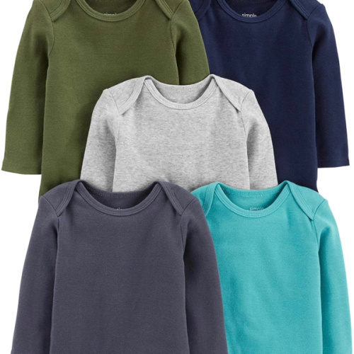 Simple Joys by Carter's Baby Boys Long-Sleeve Bodysuit Pack of 5Bodysuit