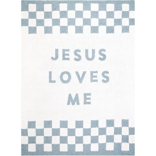 Stephan Baby Plush Blankets - Ultra-Soft and Cuddly Throw Blanket for Infants and Toddler, 30" x 40", Jesus Loves Me