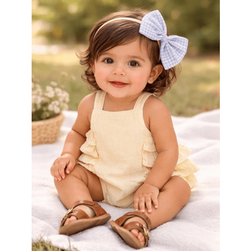 Ruffle Sunsuit, Italian Straw