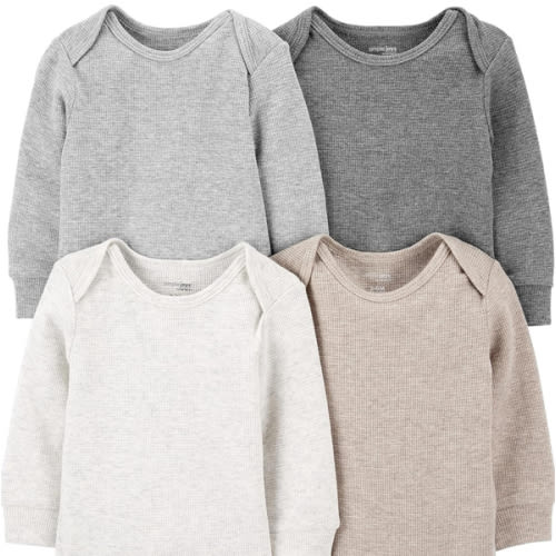 Simple Joys by Carter's Baby 4-Pack Long-Sleeve Thermal Bodysuit