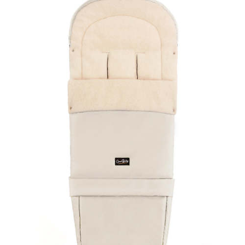 Light Beige Organic Wool Adjustable Footmuff – Cover Baby LLC