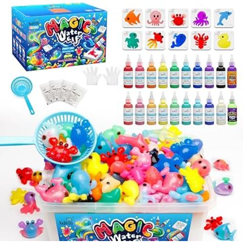 Kiditos Magic Water Elf Toy Kit,Squishies for Kids, DIY Sensory Craft Kit