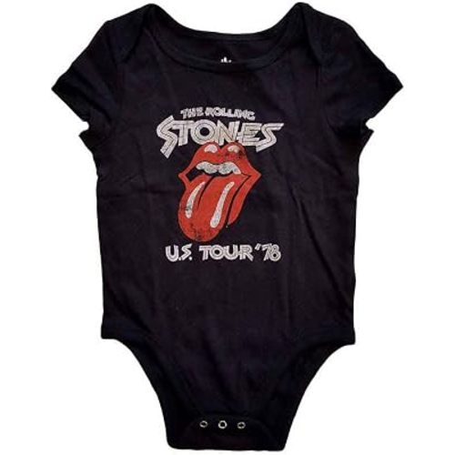 The Rolling Stones Kids Baby Grow: US Tour '78 - 18 - 24 Months - Black