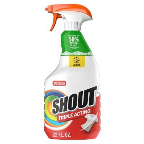 Shout Triple-Acting Laundry Stain Remover Spray - 22 fl oz: Bleach-Free, Phosphate-Free, Fresh Scent