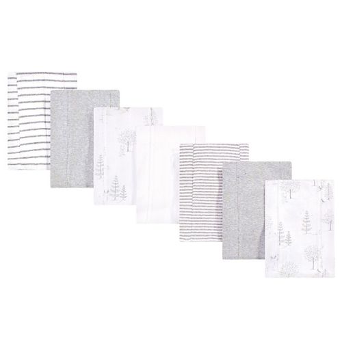 Touched by Nature® 7-Pack Woodland Organic Cotton Burp Cloths in Grey