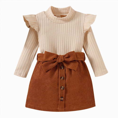 Hessimy Baby Girls Clothes Ribbed Romper Bodysuit Pants Set Fall Winter Outfits baby girl essentials (White,9-12 Months)