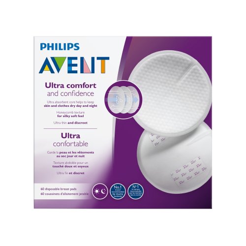 Avent Disposable Day/Night Breast Pads, 60-Pack