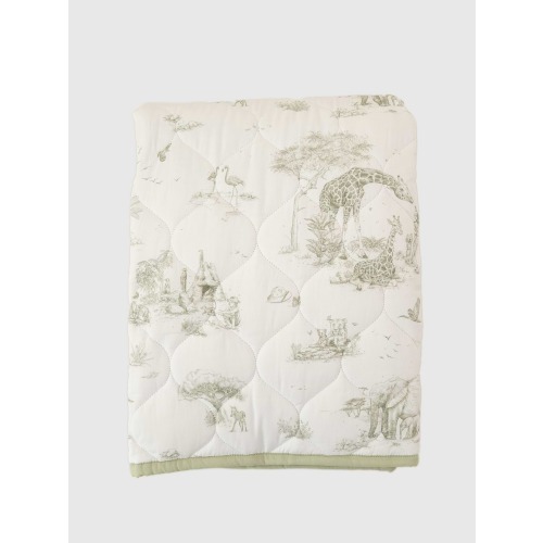 The Gilded Bird Safari Toile Quilted Playmat