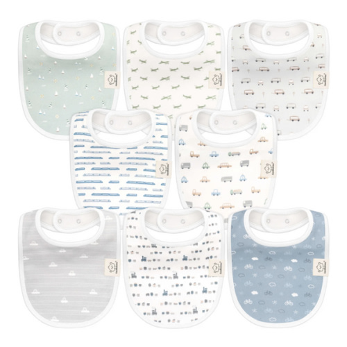 8-Pack Urban Drool Bibs