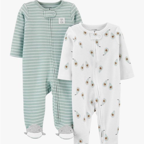 Carter's 2-Way Zip Cotton Sleep & Plays (2-pack) - 0-3 M