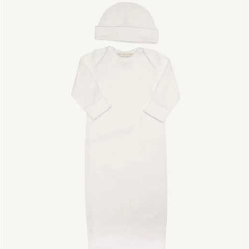 Darling Debut Set (with snaps) - Worth Avenue White with Buckhead Blue